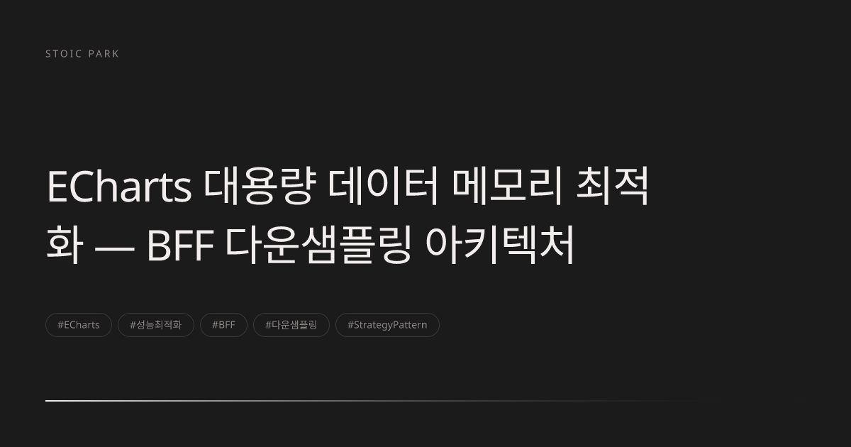 ECharts 대용량 데이터 메모리 최적화 — BFF 다운샘플링 아키텍처